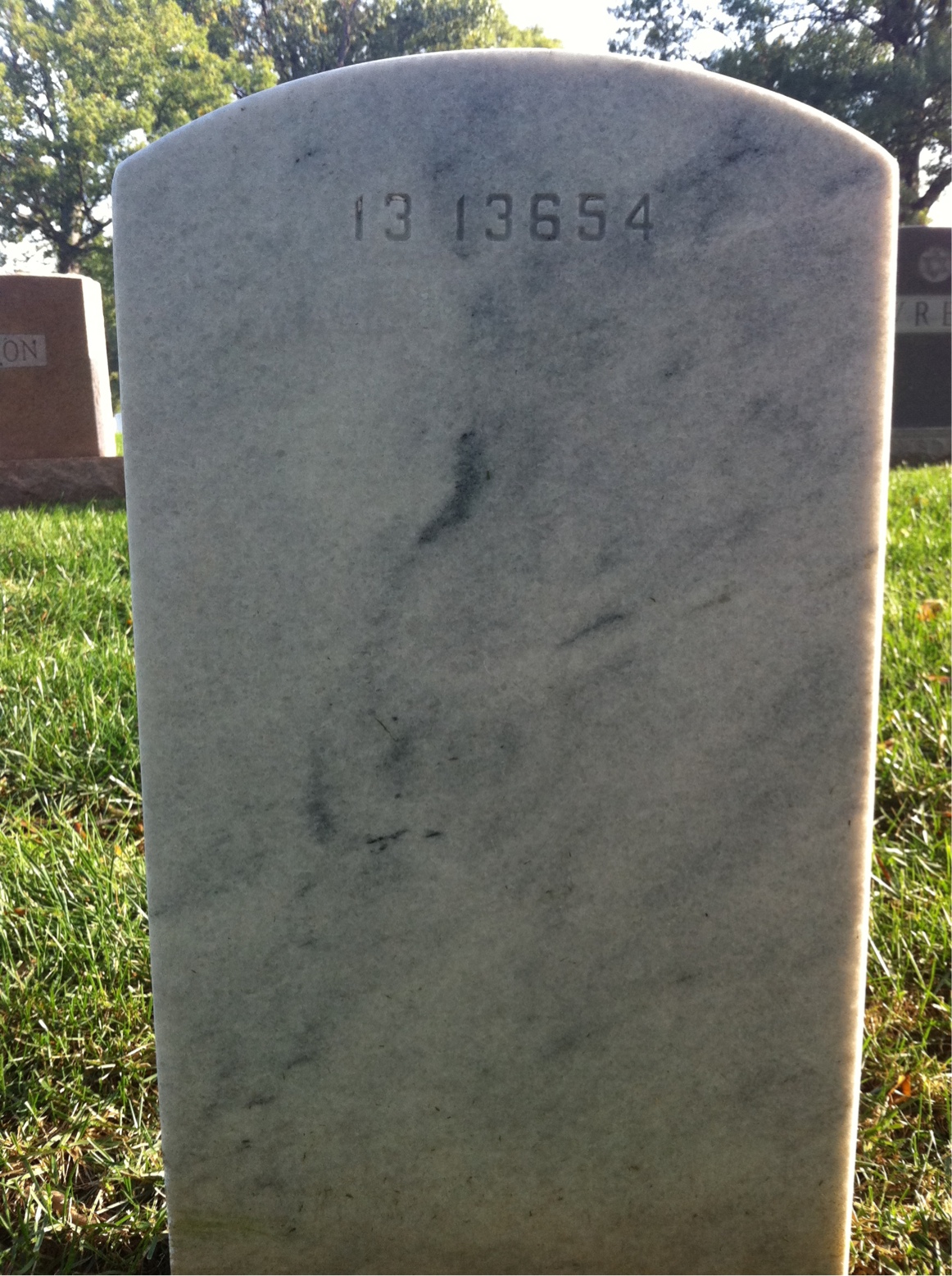 Back of headstone — Robt Bailey
