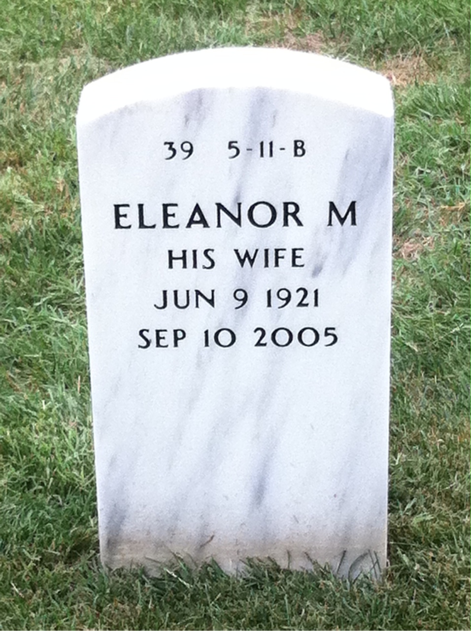 Back of headstone — Hugh Caldwell