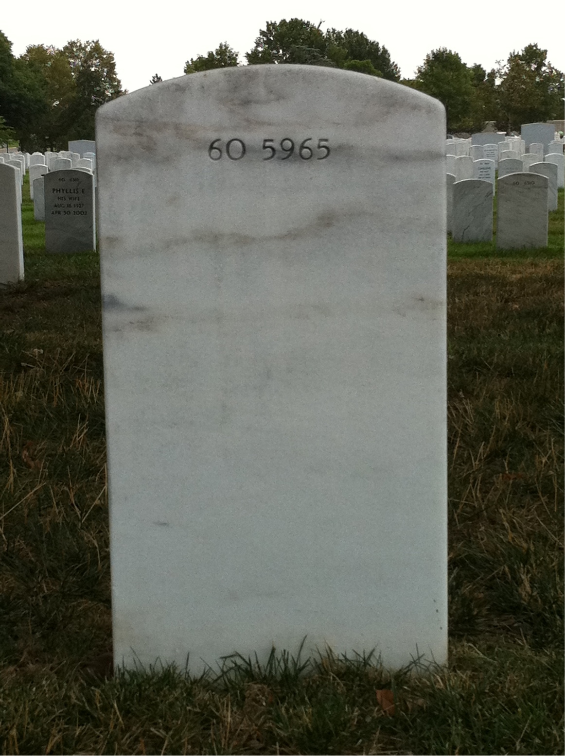 Back of headstone — Jack Montalto