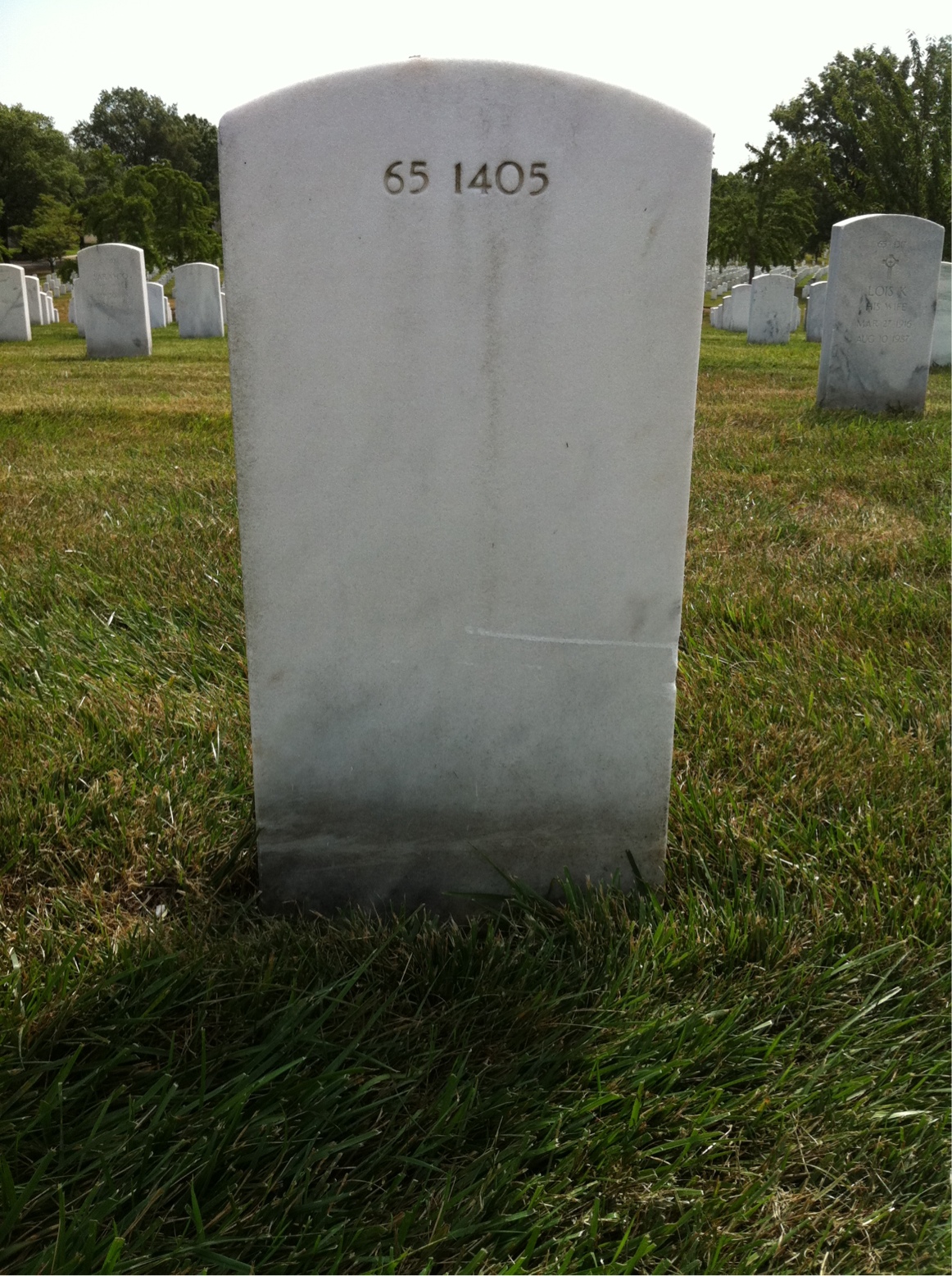 Back of headstone — Richard Minnich