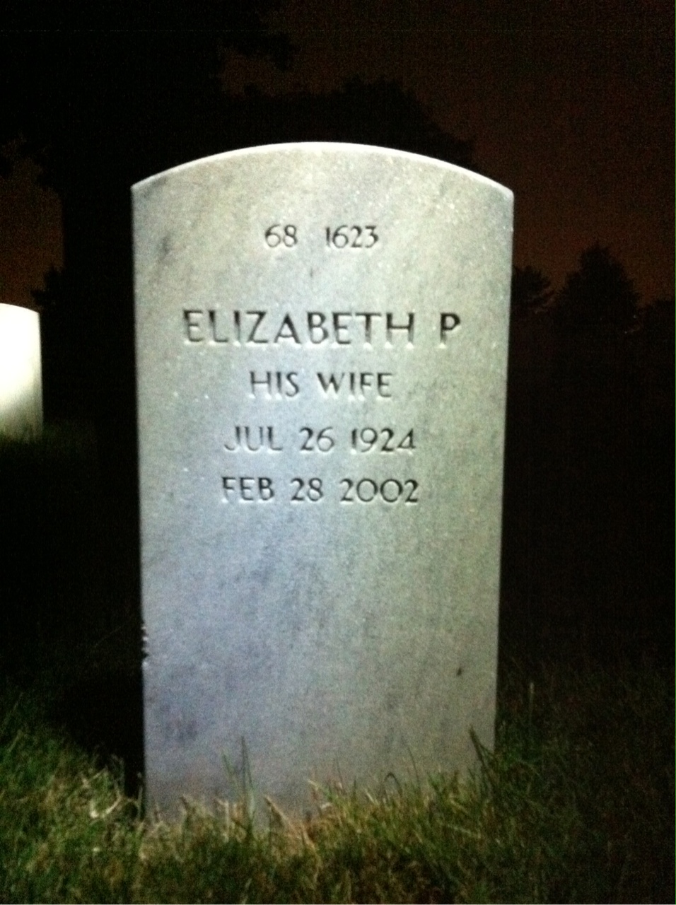 Back of headstone — Booker T Gunn