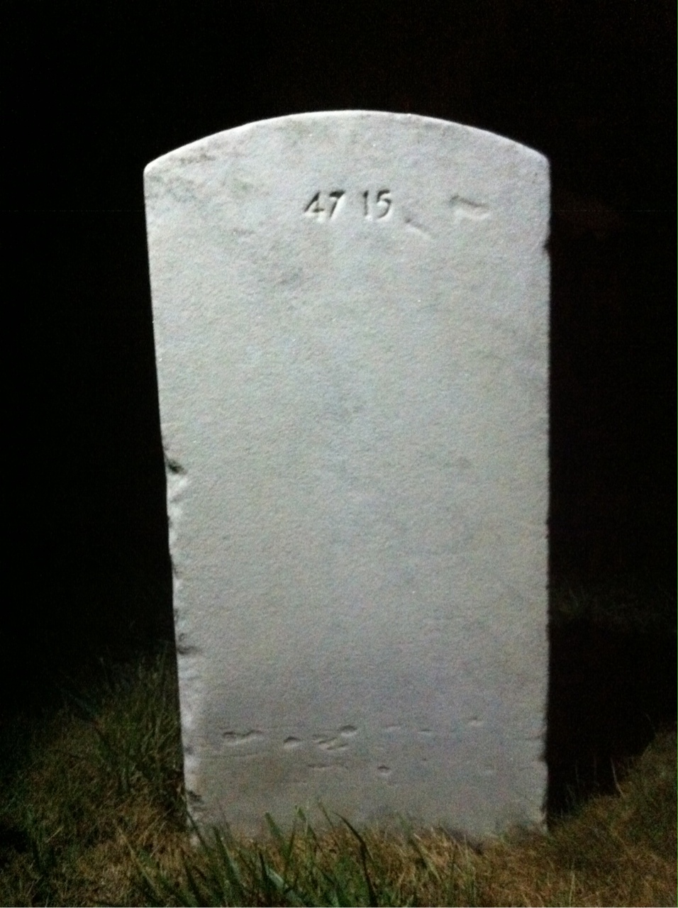 Back of headstone — Addison Anderson