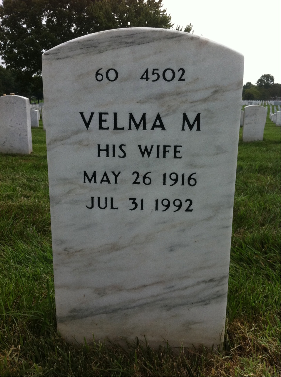 Back of headstone — Frederick Maloof