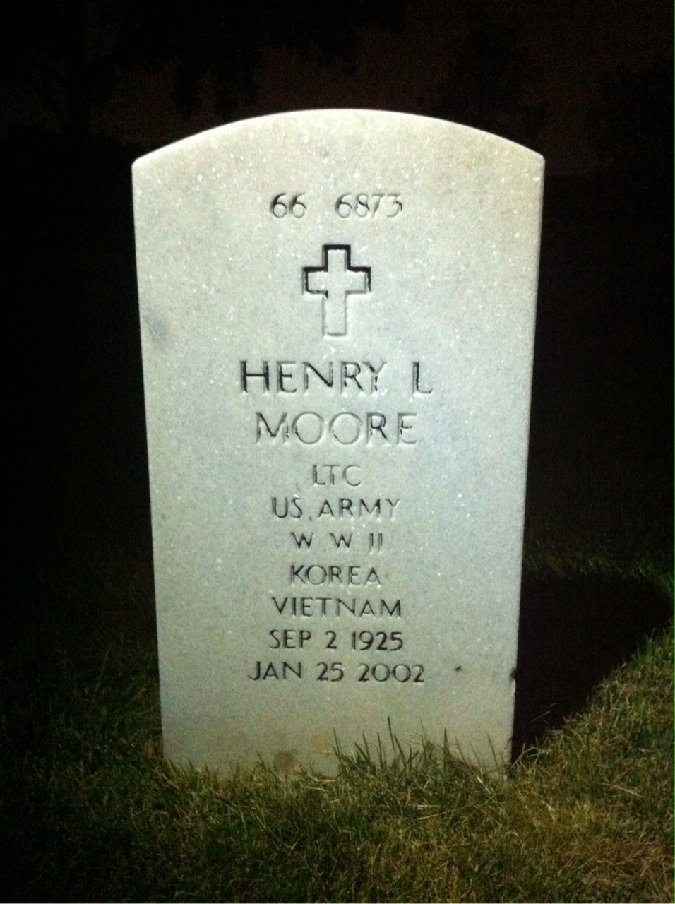 Back of headstone — Eva Moore