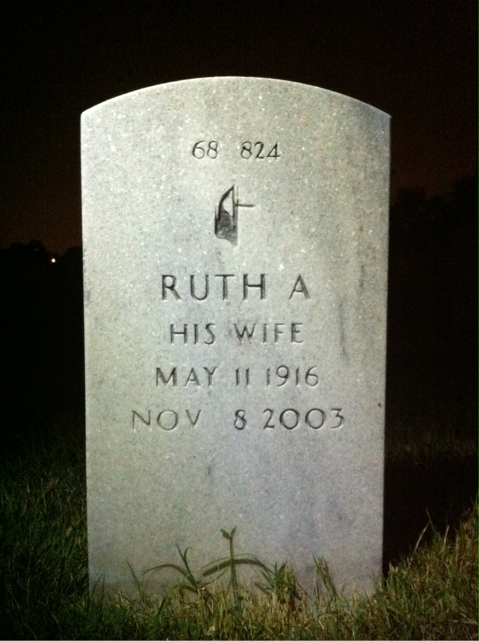 Back of headstone — Kenneth Mills
