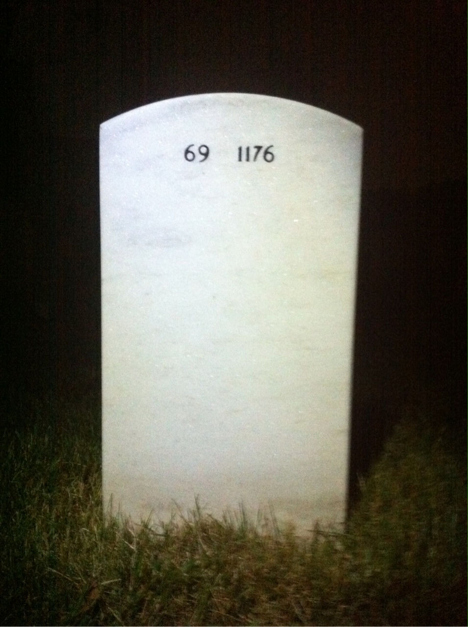 Back of headstone — Lawrence Allen