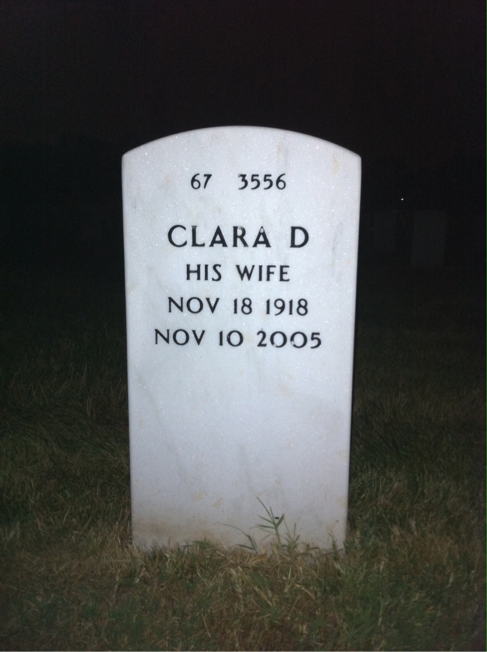 Back of headstone — Joseph Maher