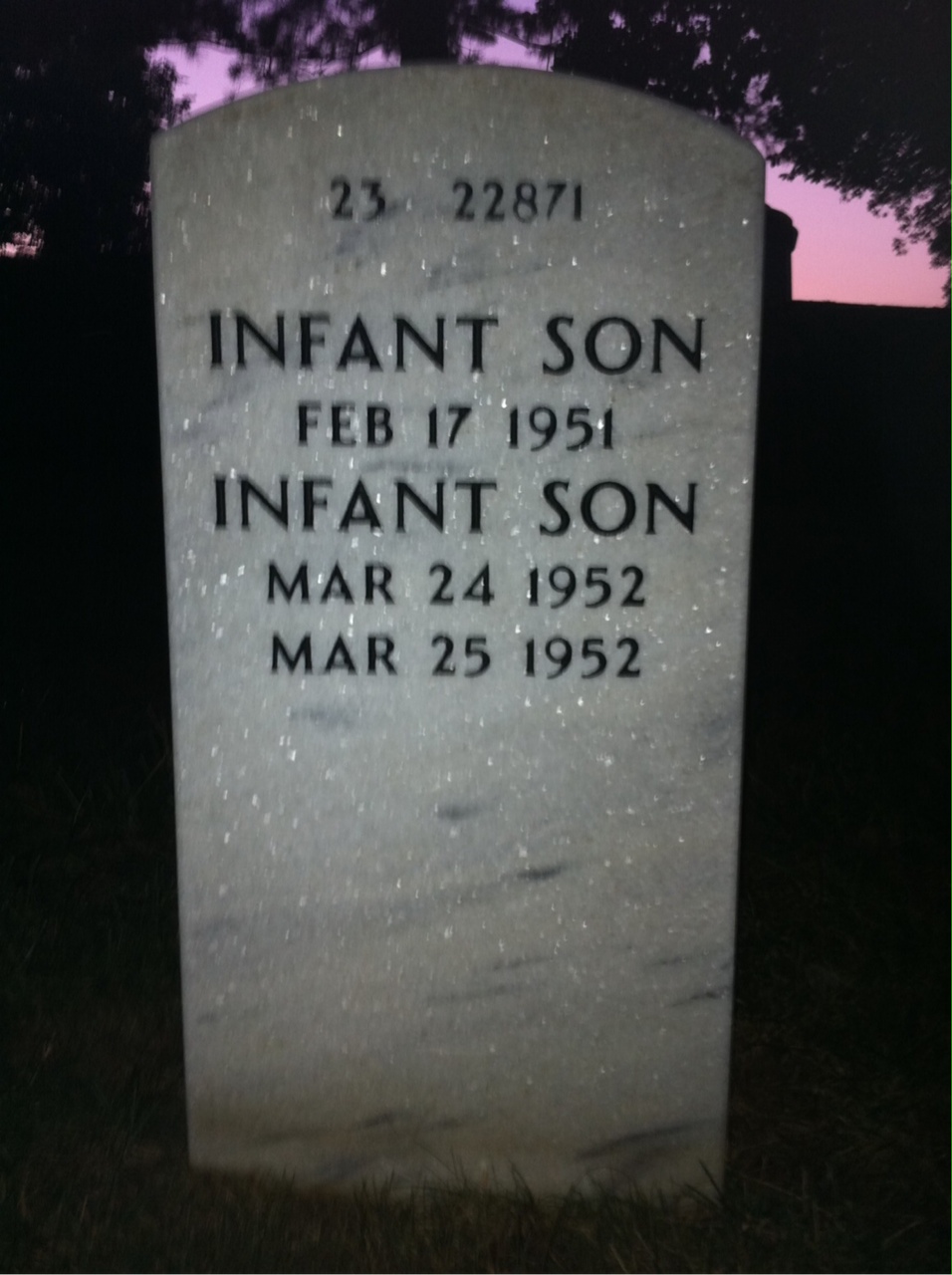 Back of headstone — James Lewis