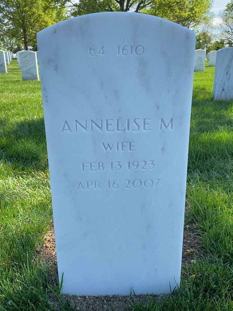 Back of headstone — John Cataldo