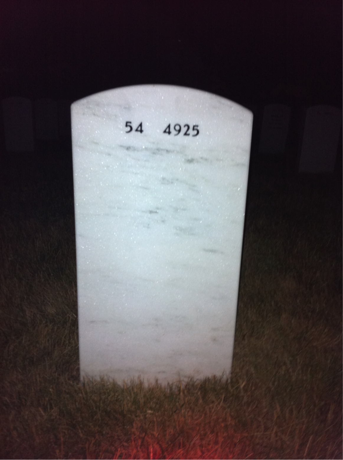 Back of headstone — Donald Jackson