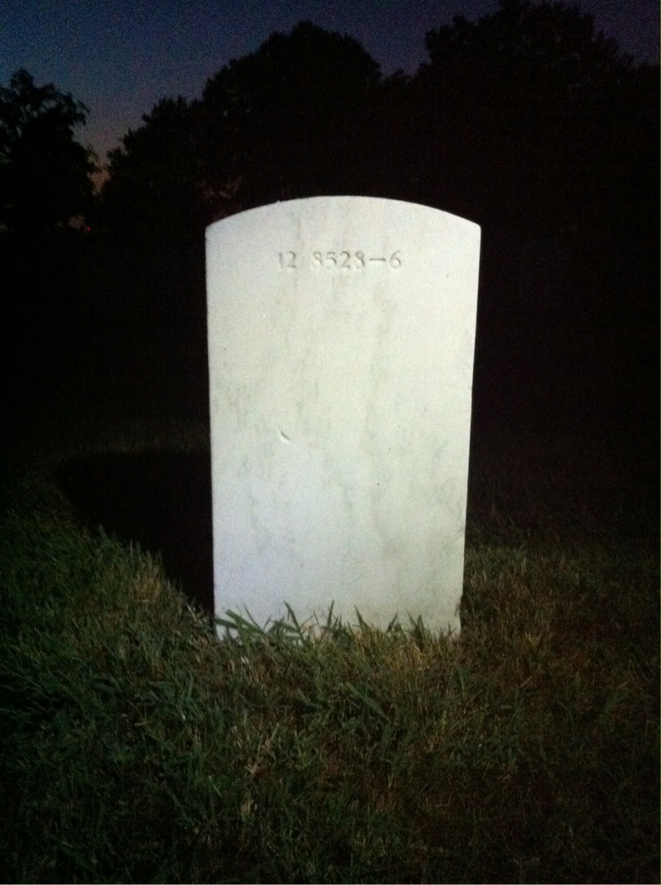 Back of headstone — Grover Lee Lewis