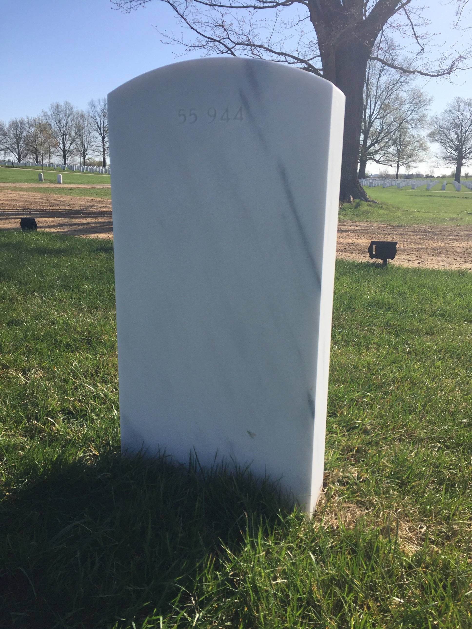 Back of headstone — Vincent Patrick Cusack
