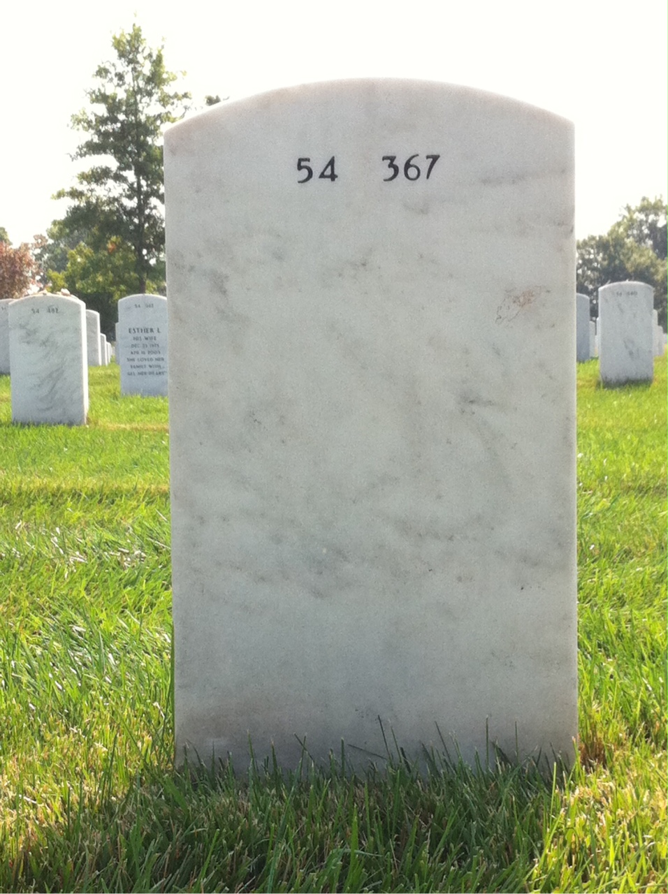 Back of headstone — William Moore