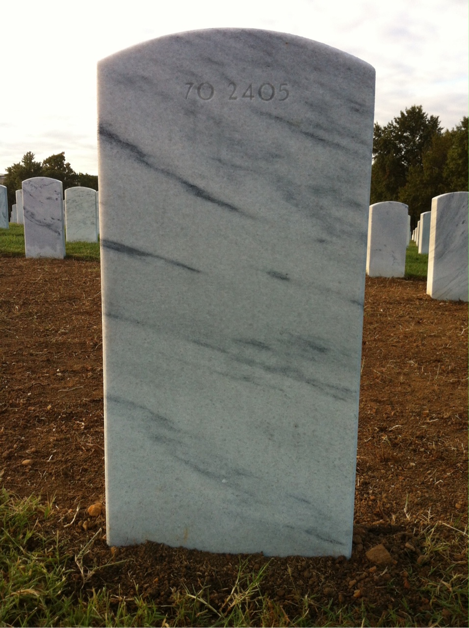 Back of headstone — William C Wesselman
