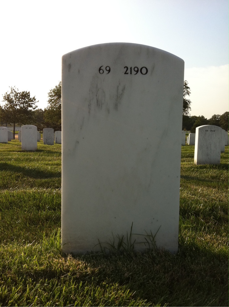 Back of headstone — Ivory Fisher