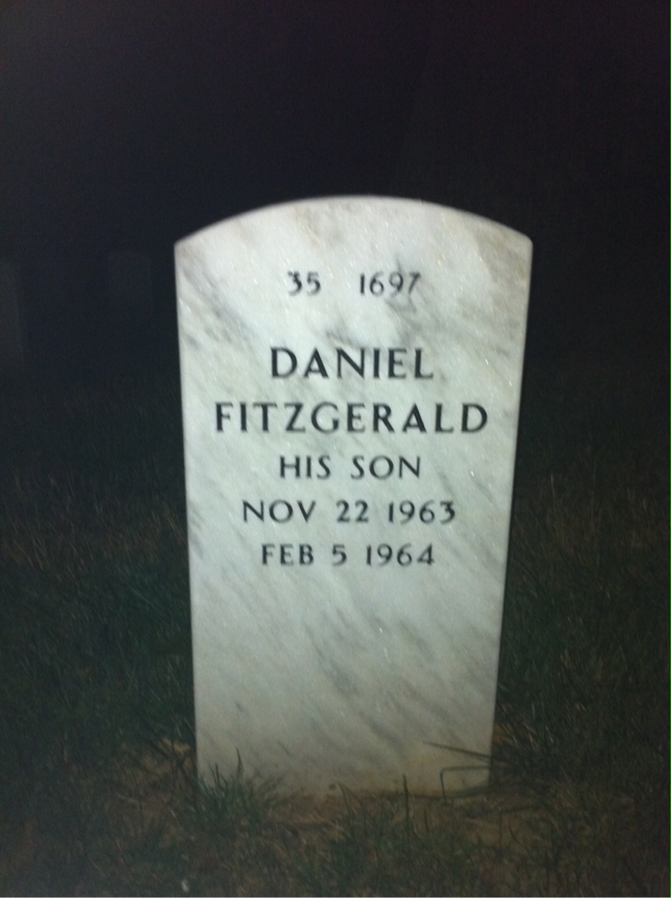Back of headstone — Kenneth Allen
