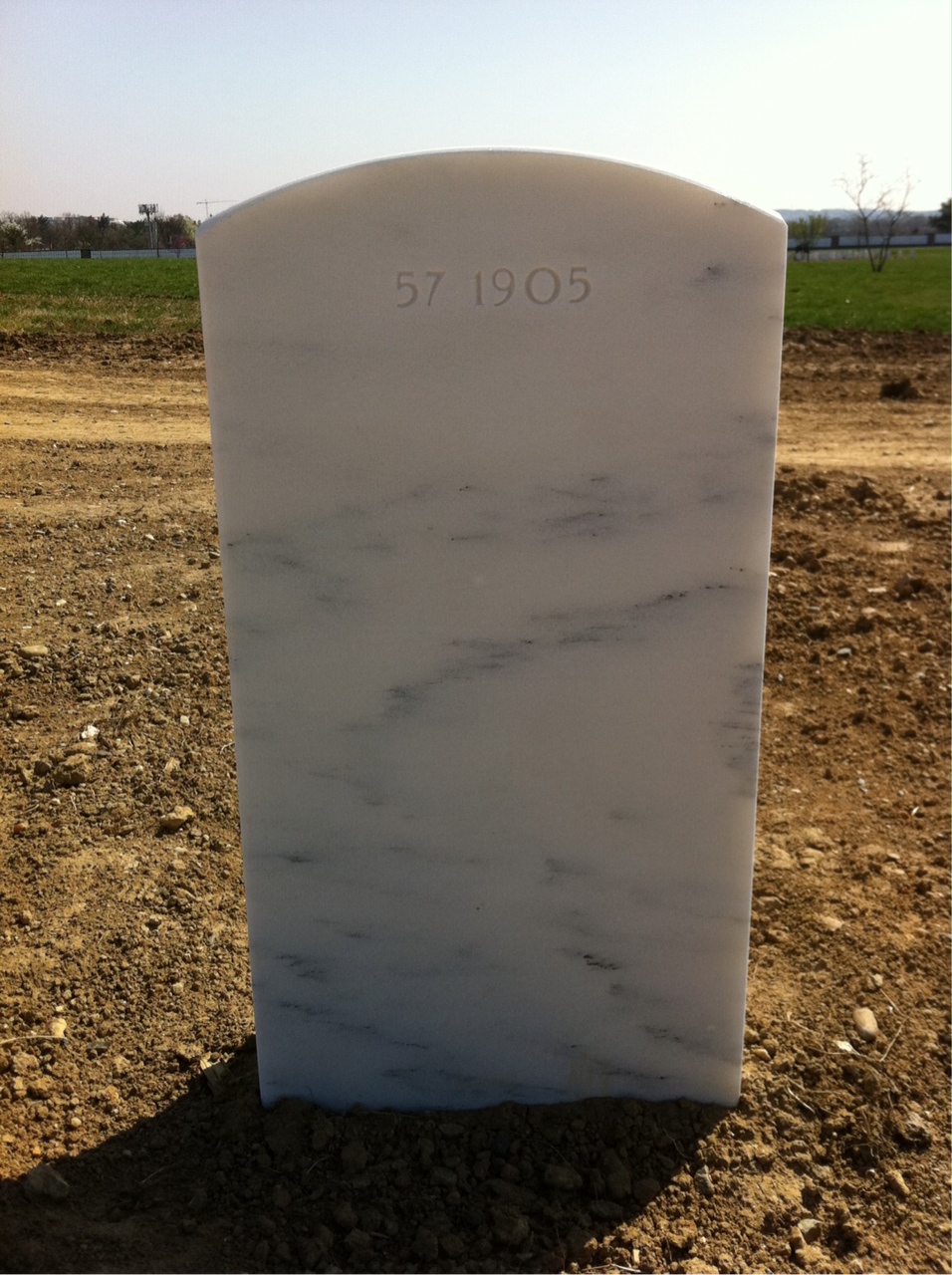 Back of headstone — Peter Arnold