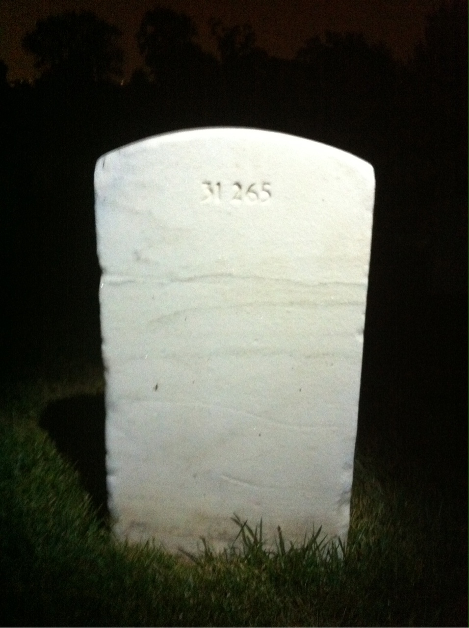 Back of headstone — William Joseph Sutton