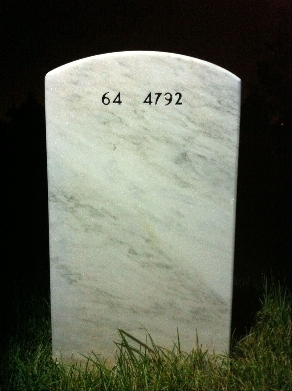 Back of headstone — Paul Shields