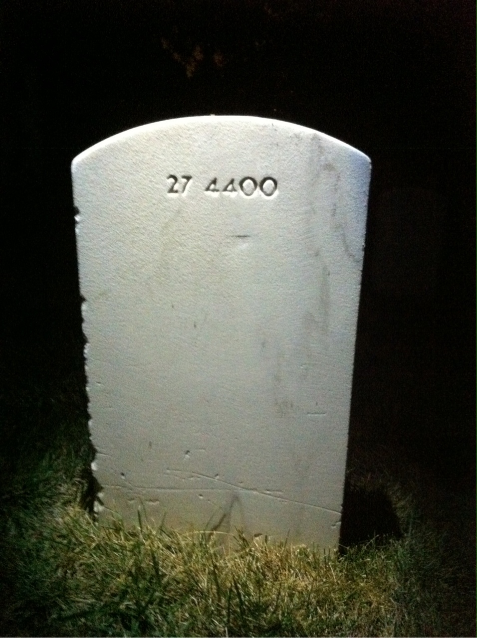 Back of headstone — Ann Anderson