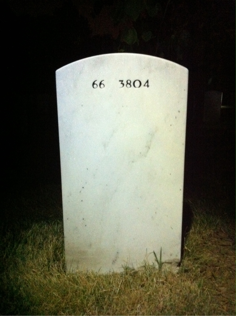 Back of headstone — Donald Shaw