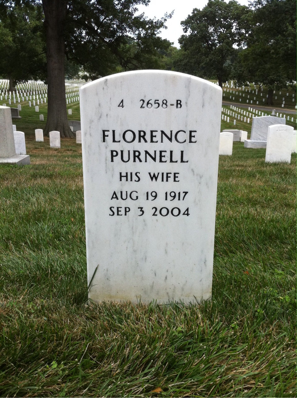 Back of headstone — William Hughes