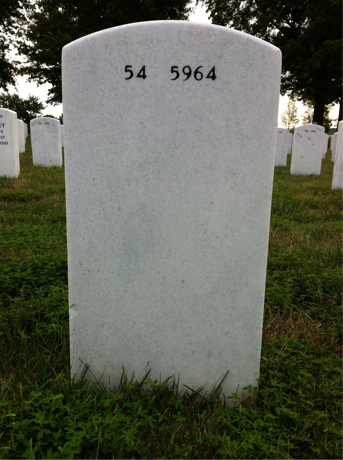 Back of headstone — Donald Sheffer