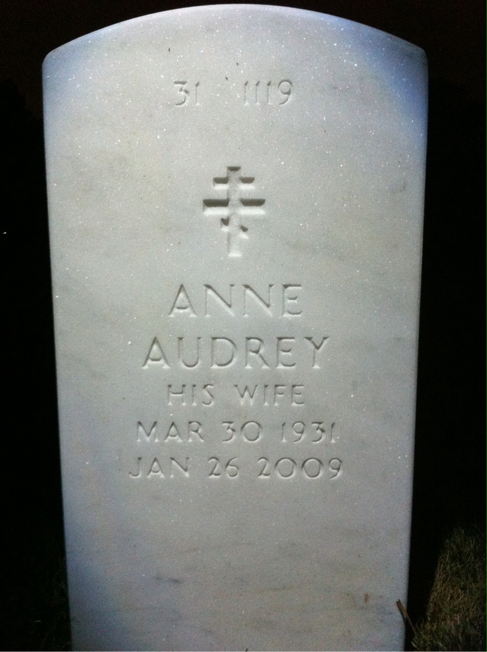 Back of headstone — Fred Lopez