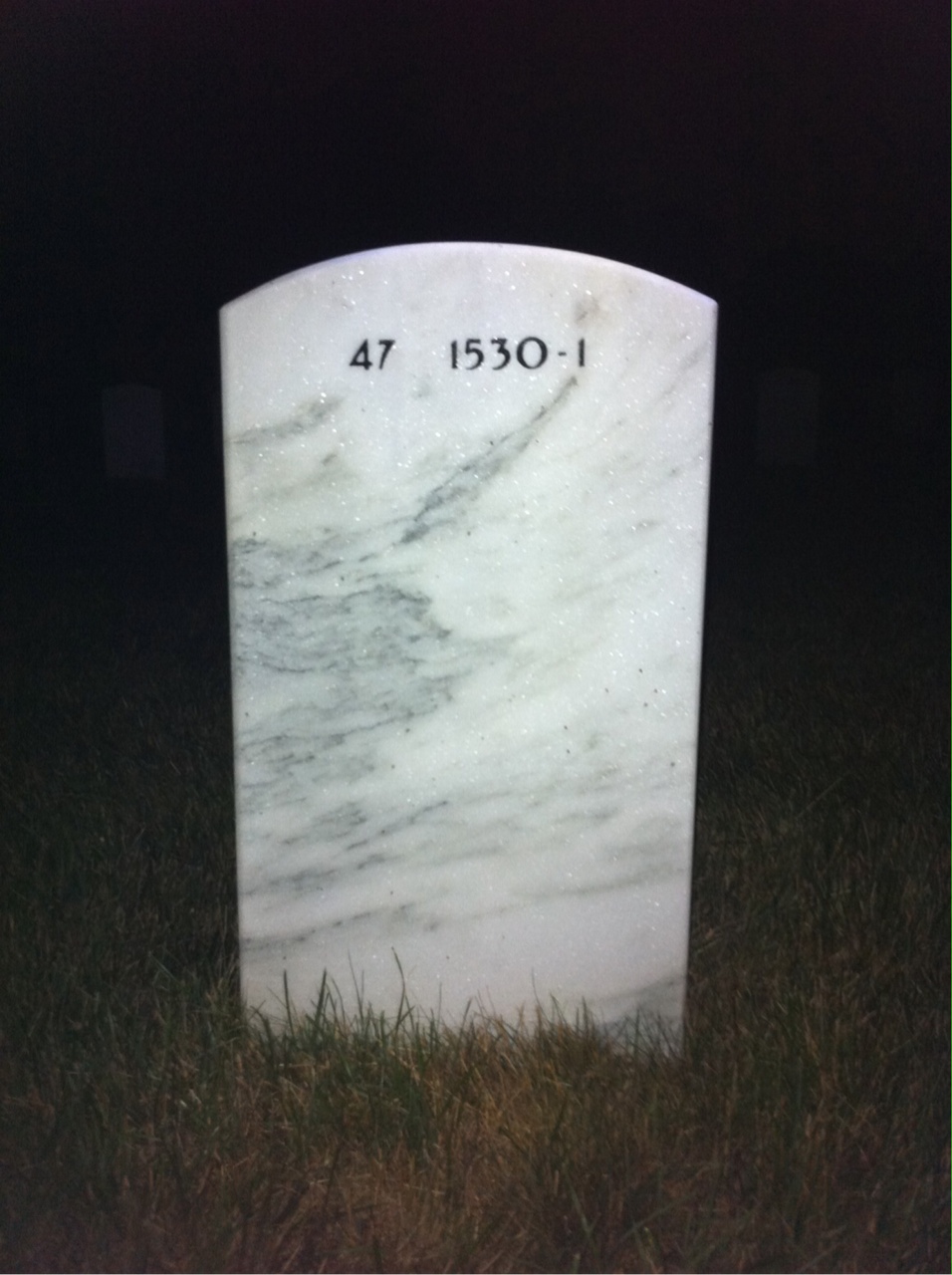 Back of headstone — Alexander Larkin