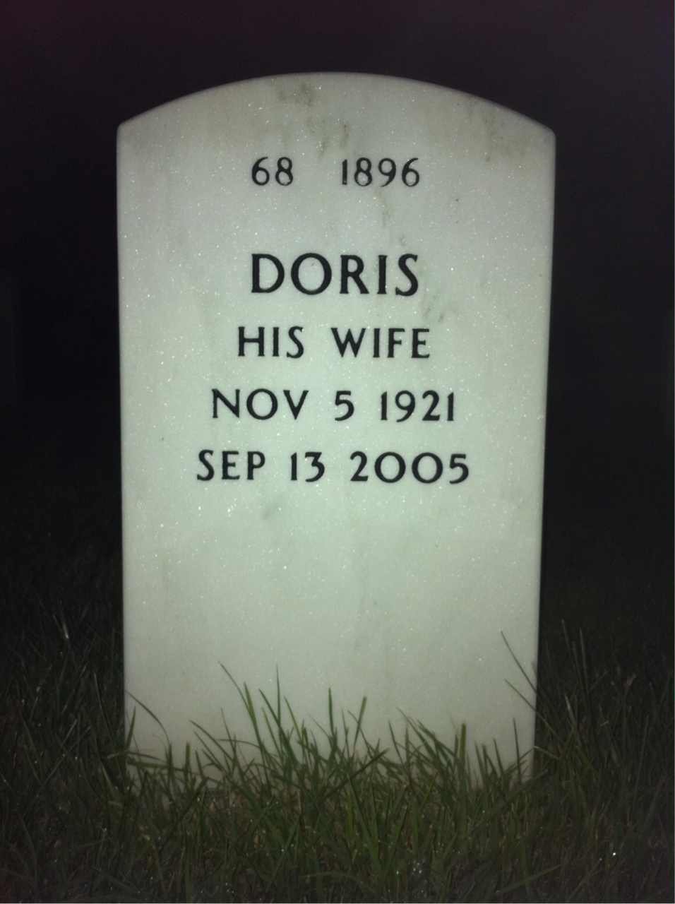 Back of headstone — Henry Jarvis