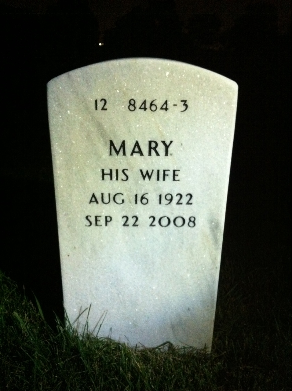 Back of headstone — James Edwards
