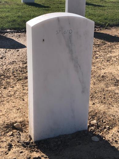 Back of headstone — William Barclay Tirrell