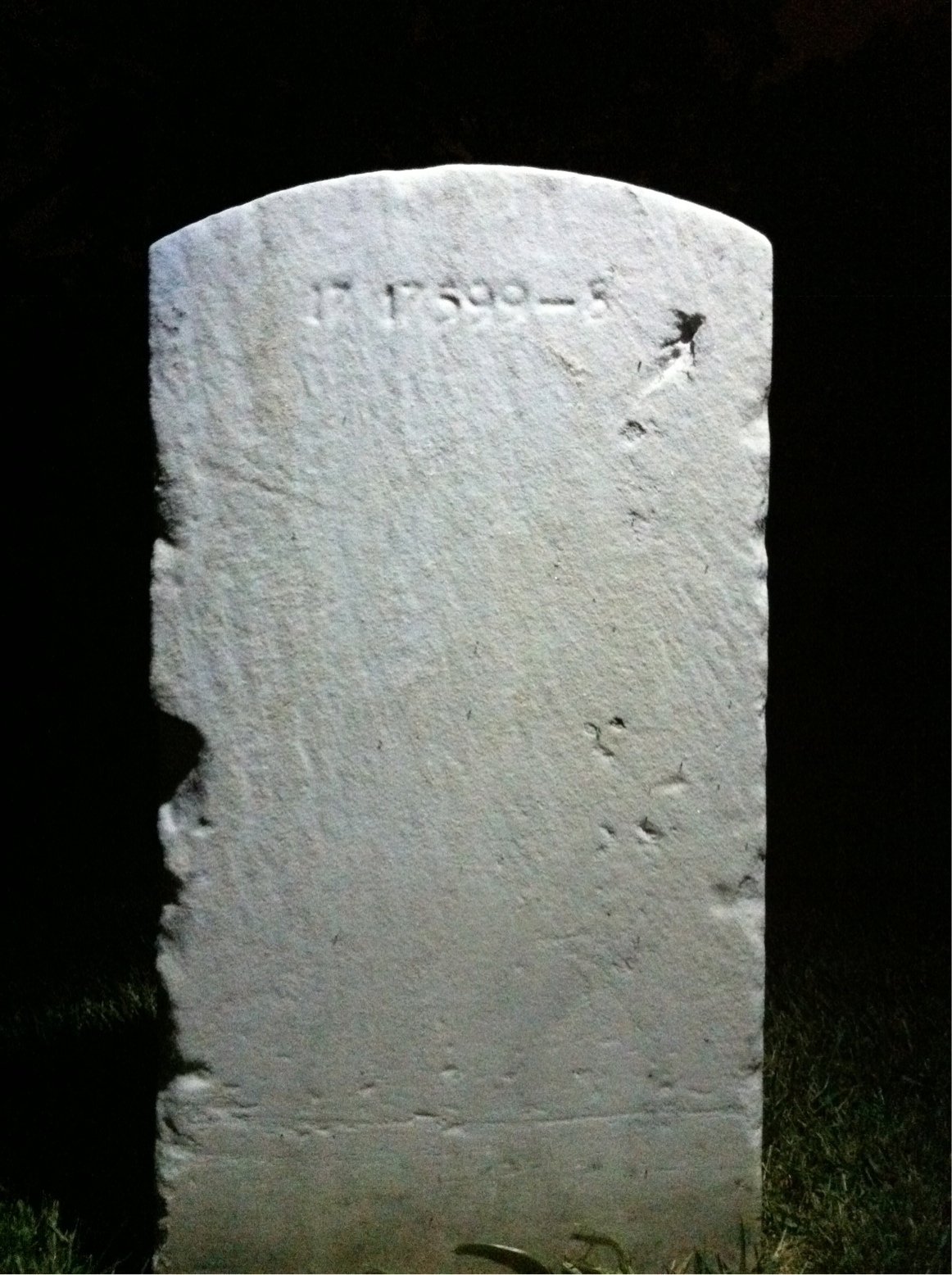 Back of headstone — John Moore