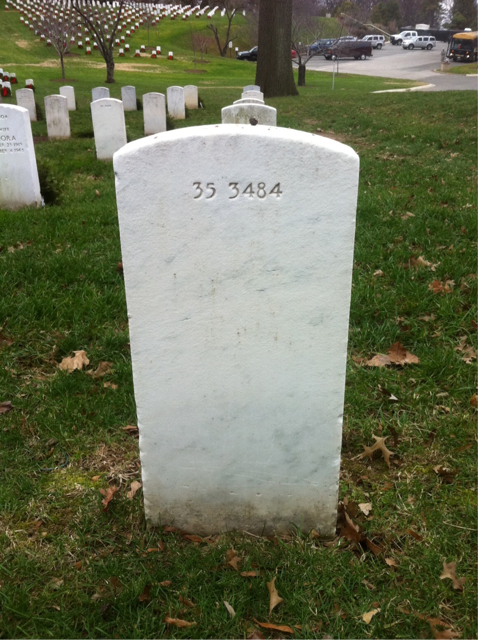 Back of headstone — Arthur Blair