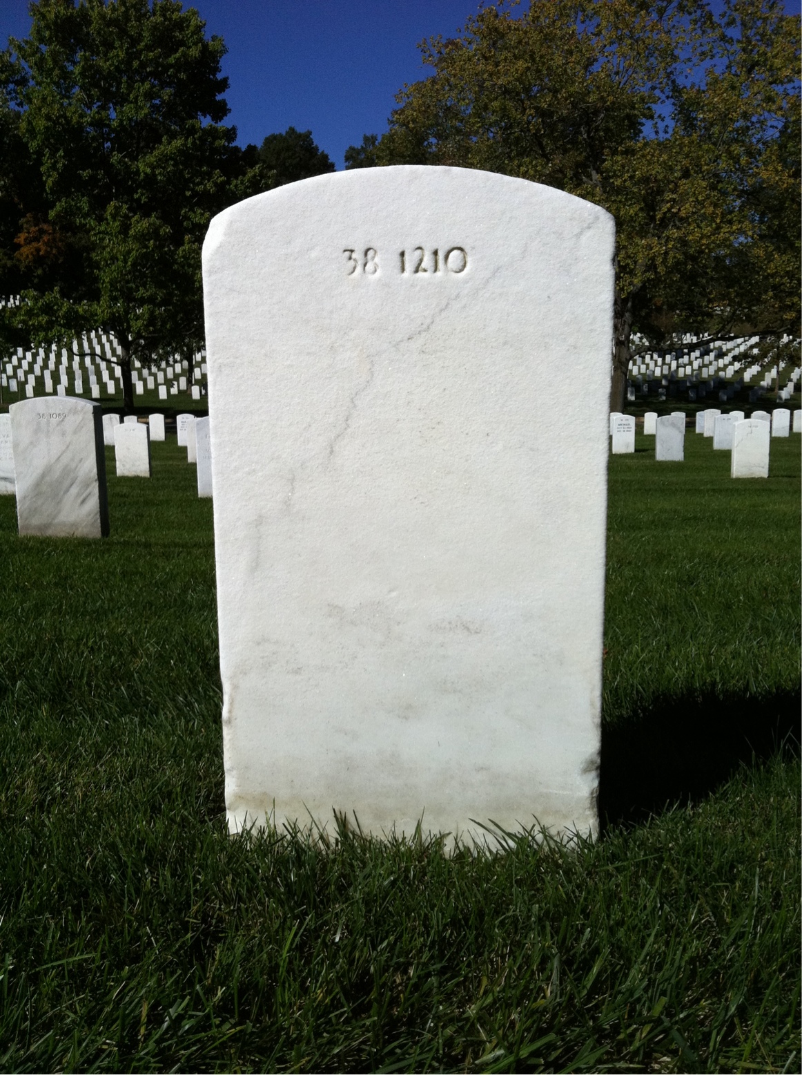 Back of headstone — John Baker