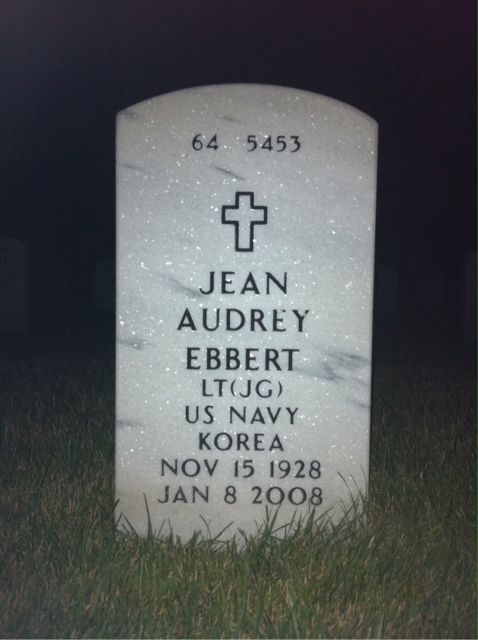 Back of headstone — Edwin Ebbert