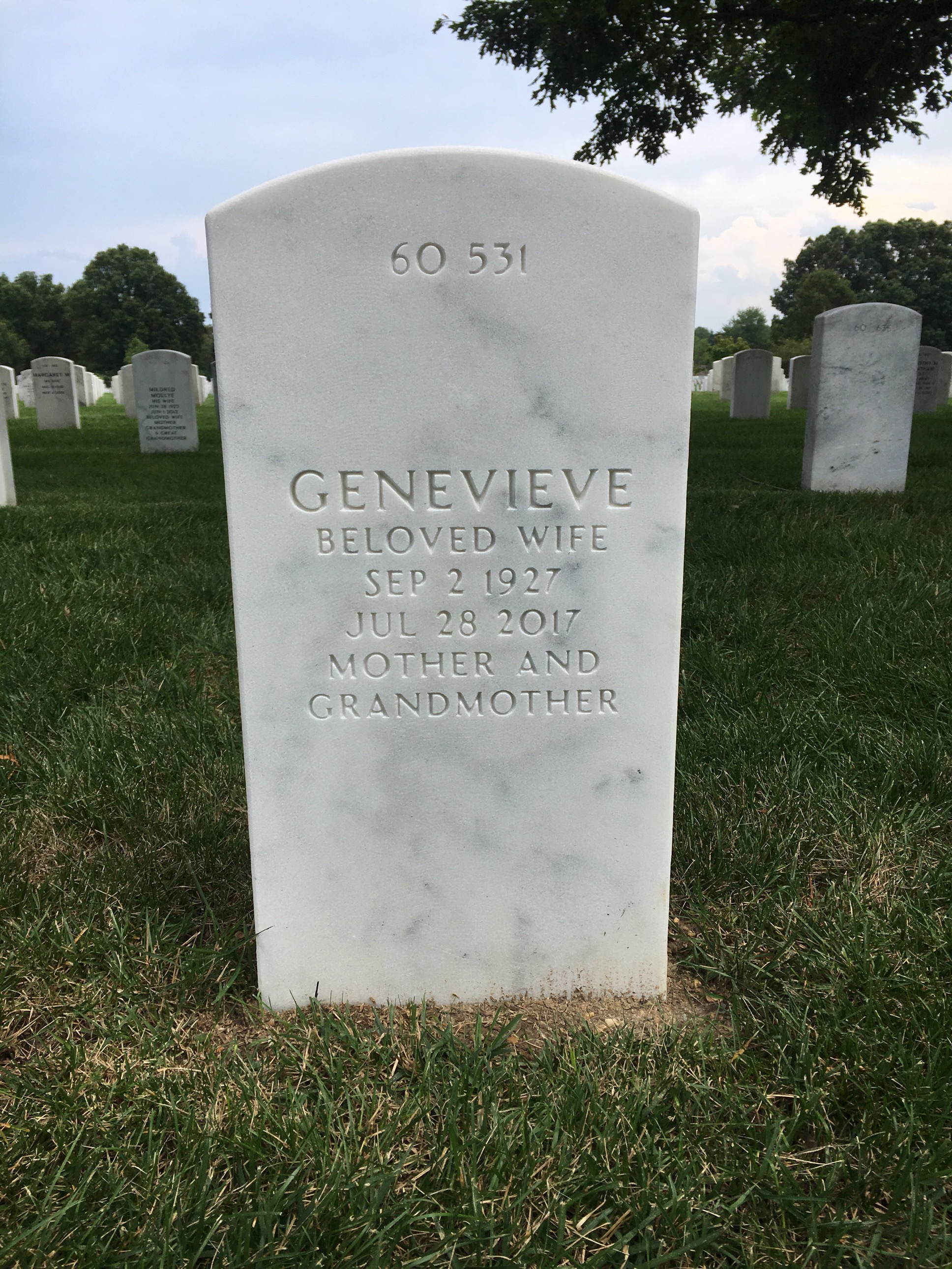 Back of headstone — John Merriman