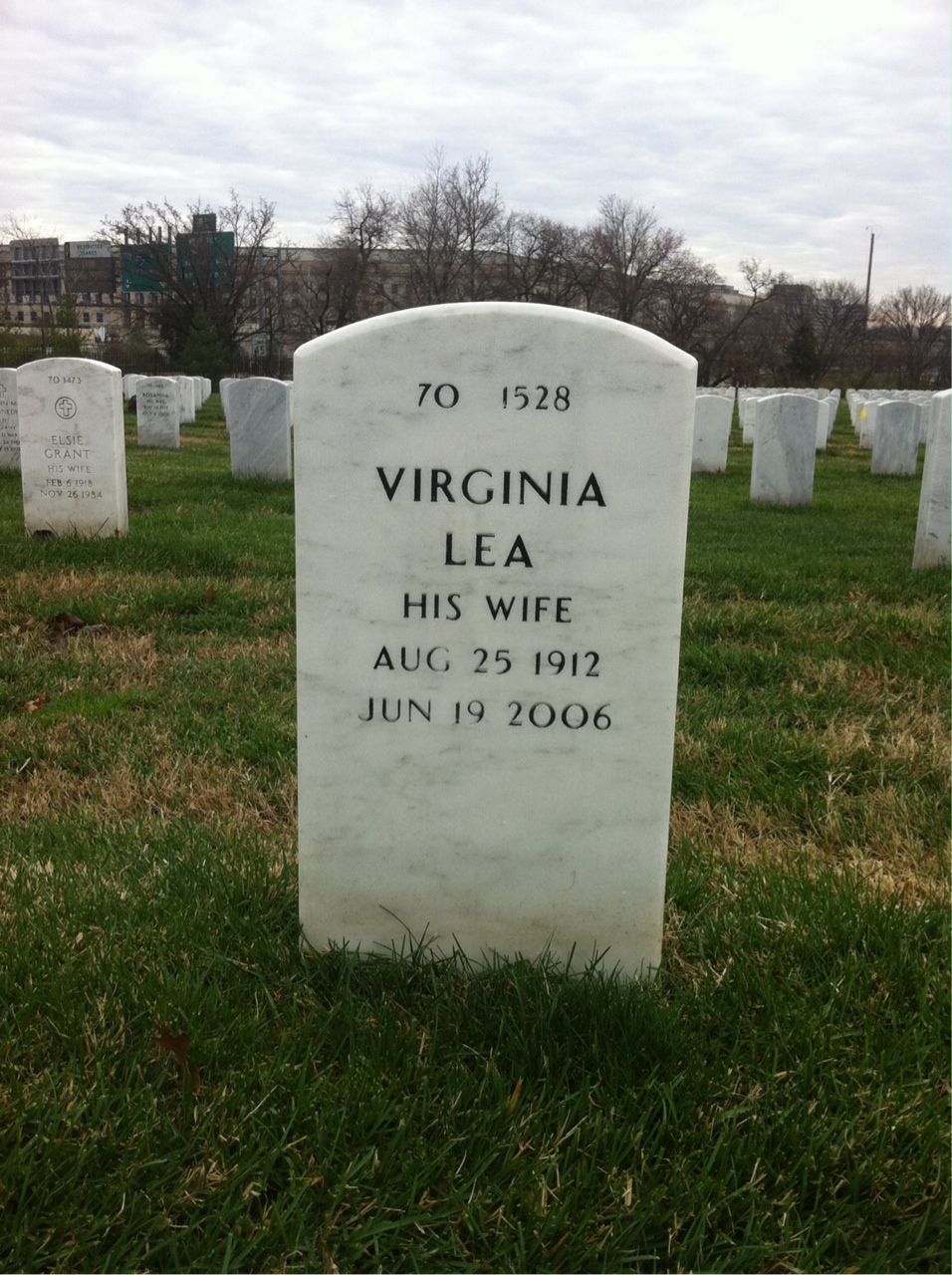 Back of headstone — Kermit Kann