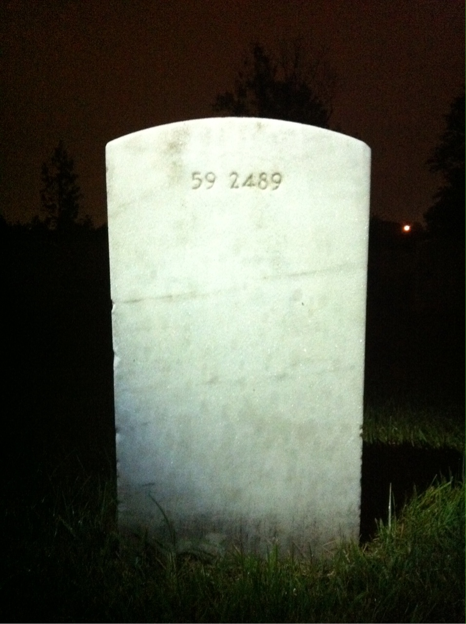 Back of headstone — Victoria M Cole