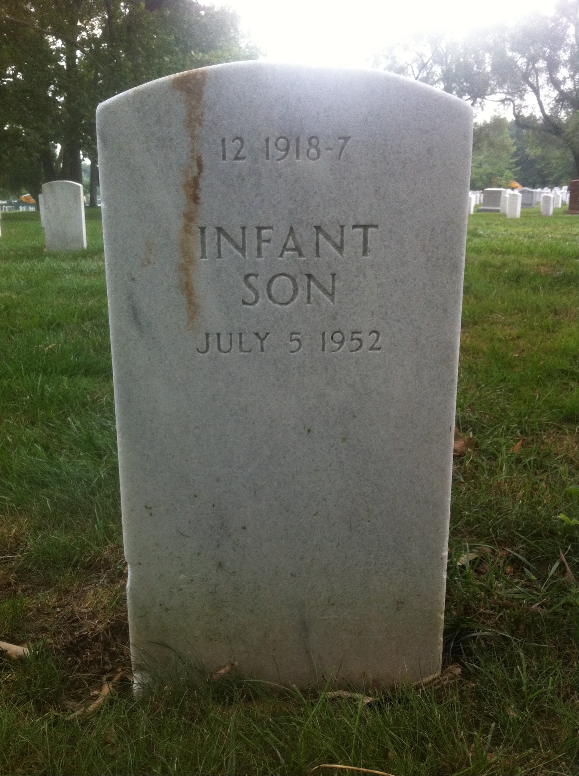 Back of headstone — John Vickers Mcdermott