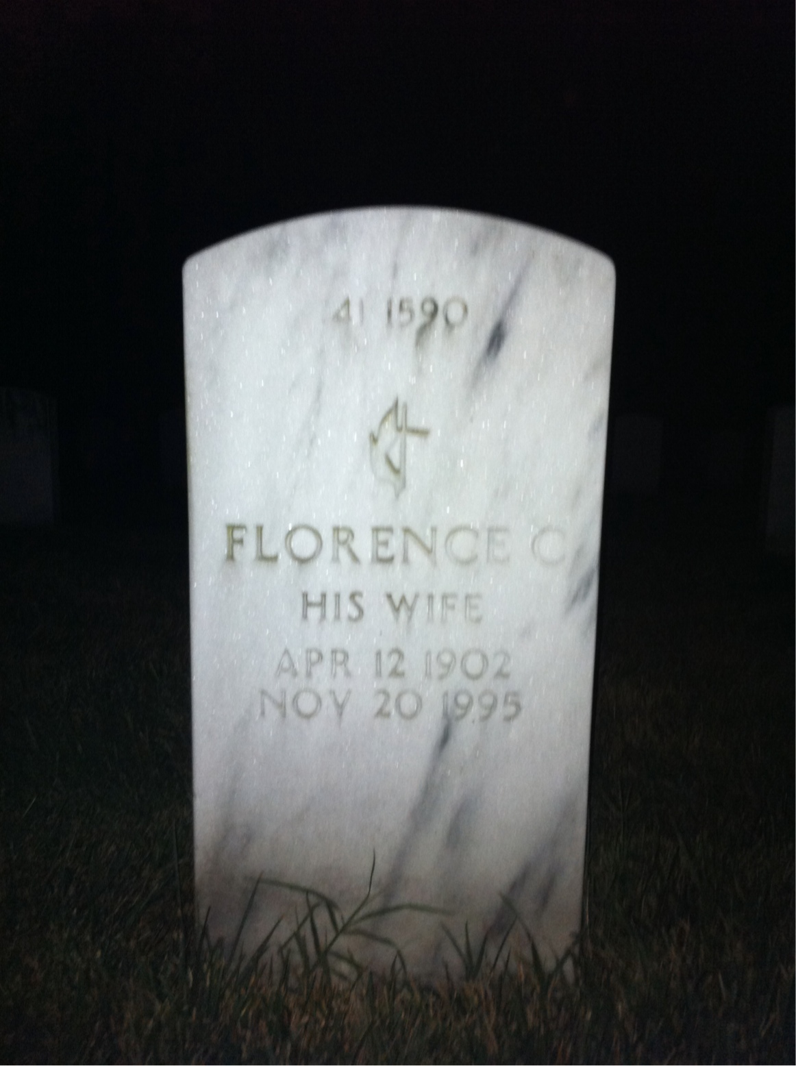 Back of headstone — Ellis Banks
