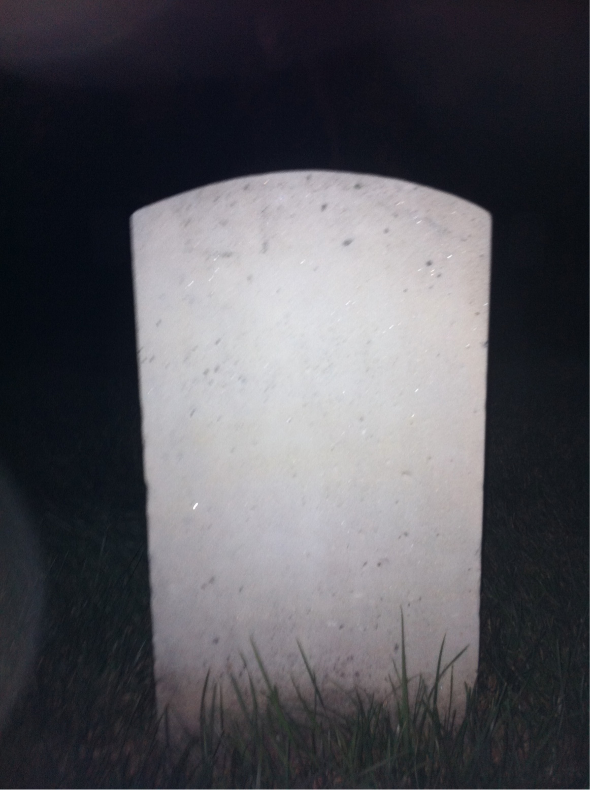 Back of headstone — John Atwood