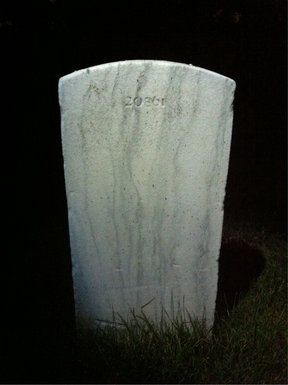 Back of headstone — John Baird