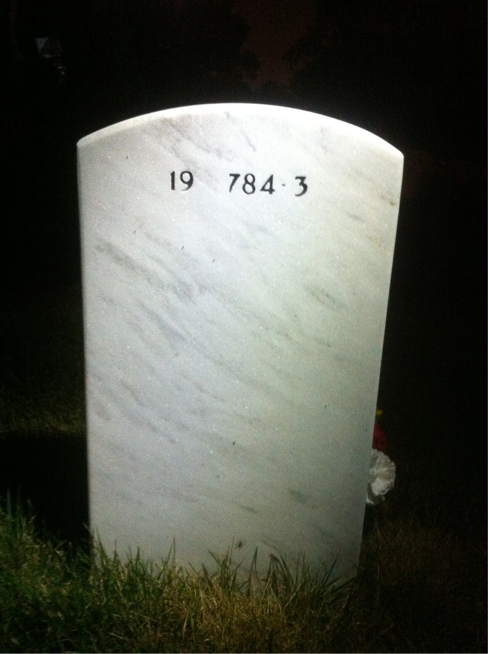 Back of headstone — Floyd Edmonds