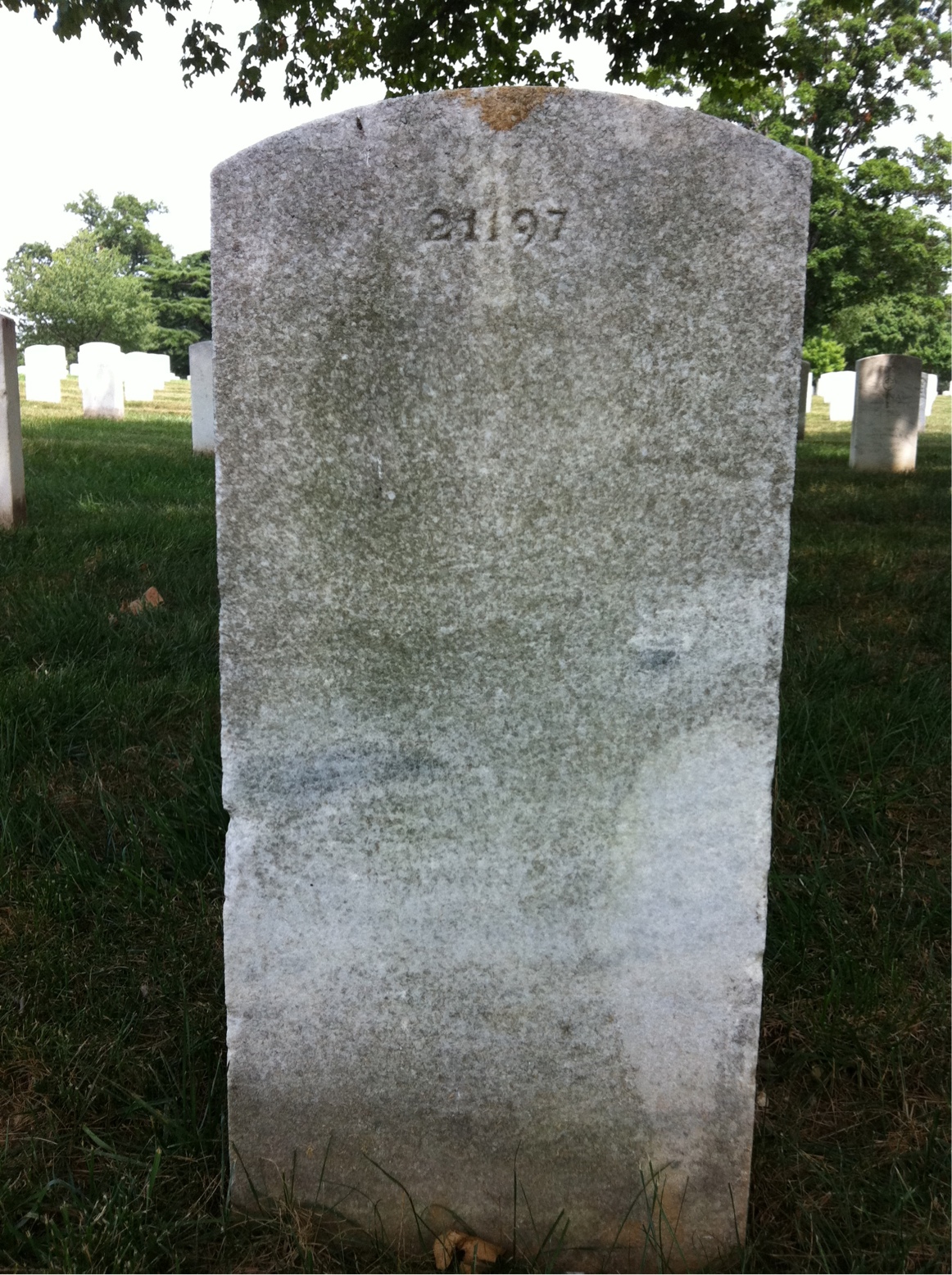 Back of headstone — Frederick Bogda