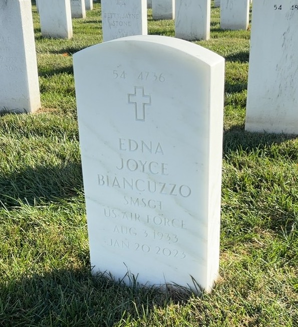 Back of headstone — Anthony Biancuzzo