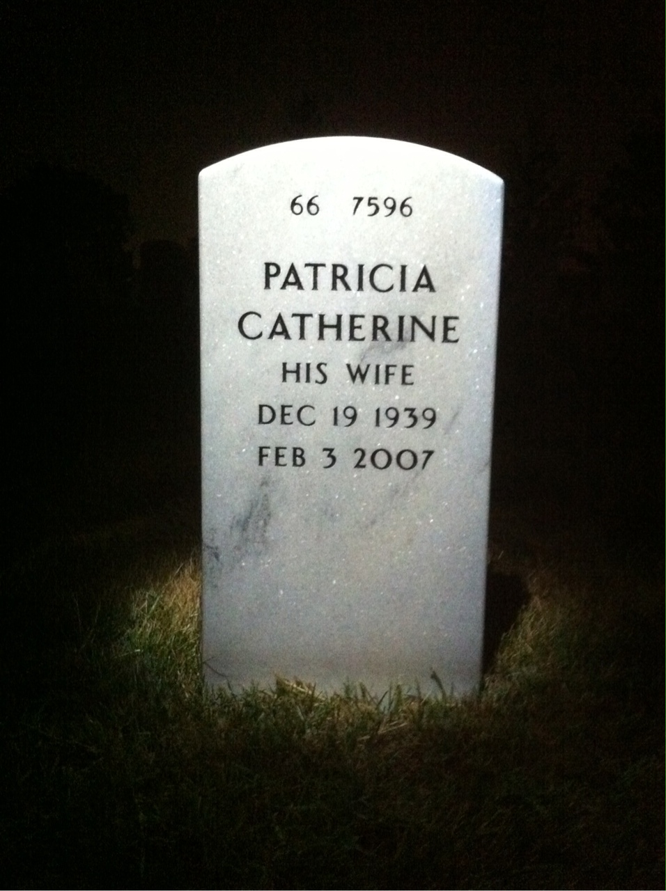 Back of headstone — Glenn Flanagan