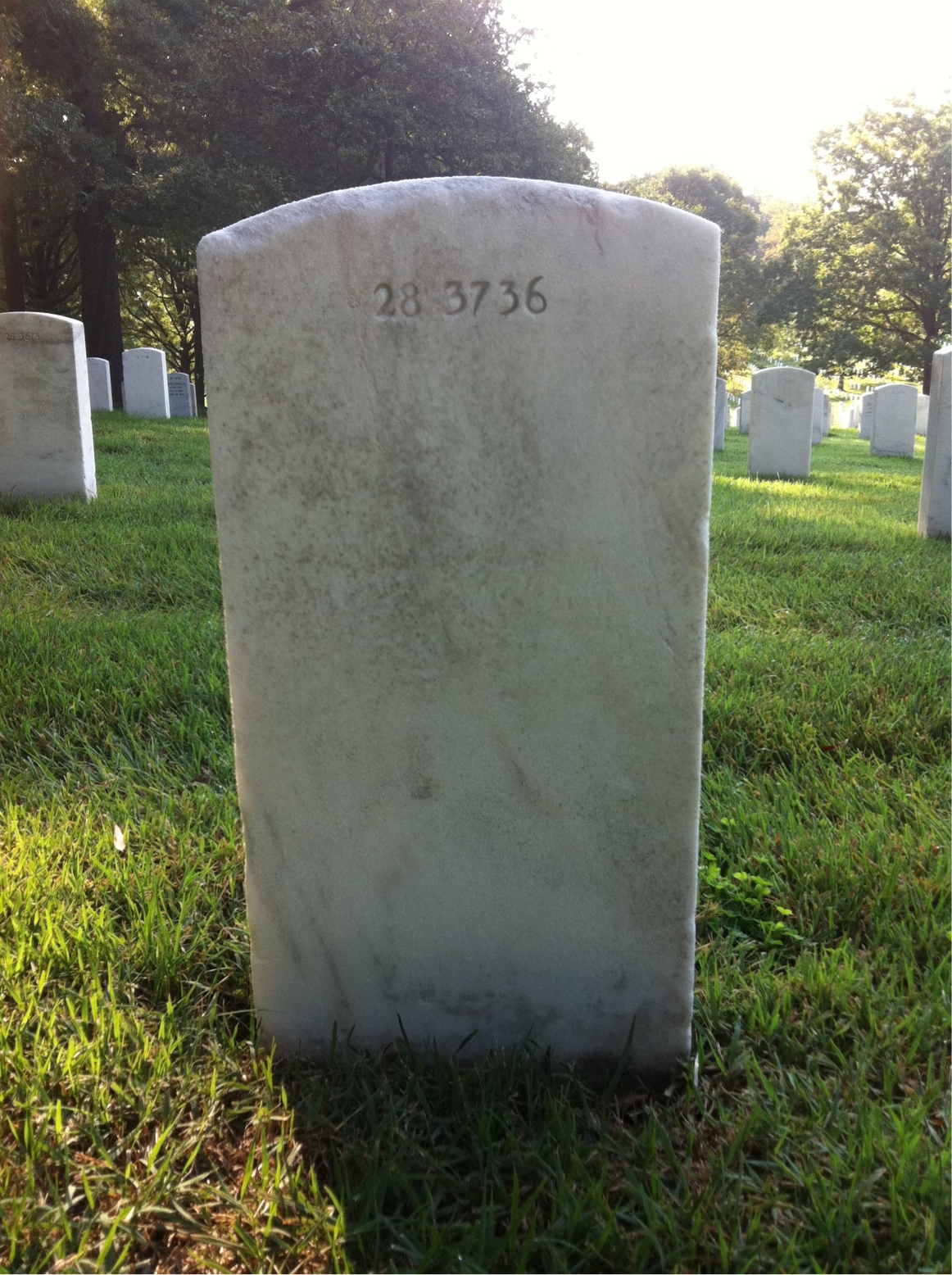 Back of headstone — Joseph Ball