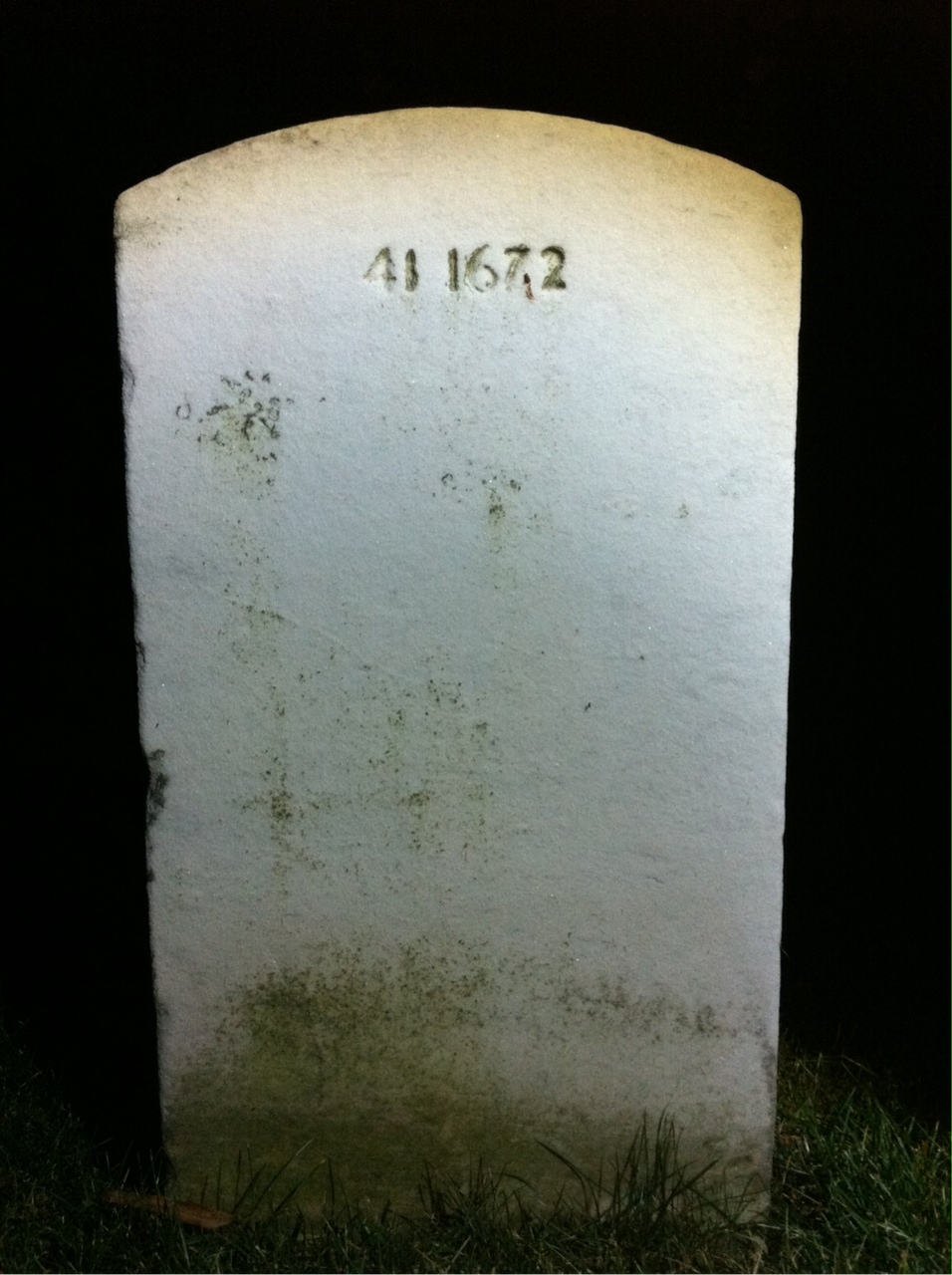 Back of headstone — Altus Modisette
