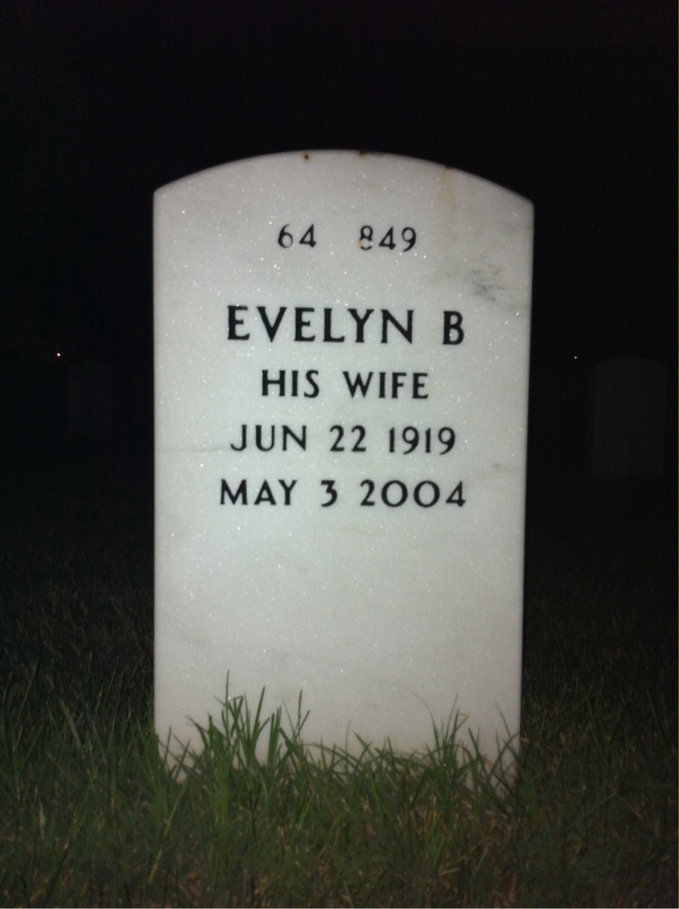 Back of headstone — Joseph Krieger